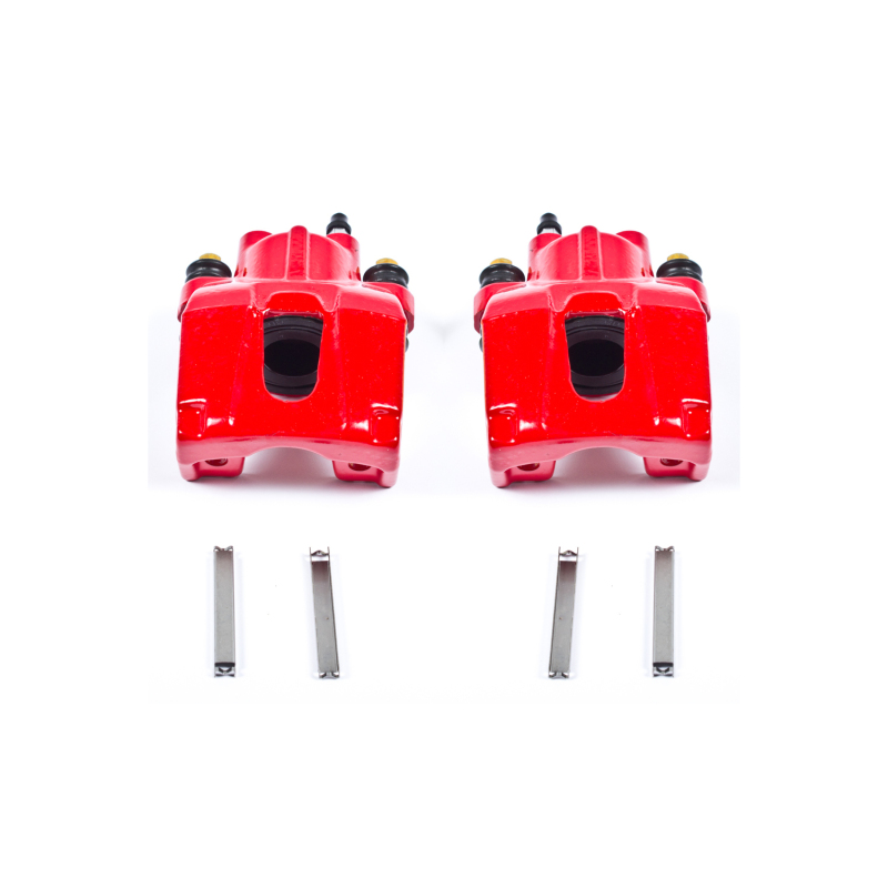 Jeep Commander Brake Calipers (2) - Rear - PowerStop - Powder Coated - Red - `06-`10