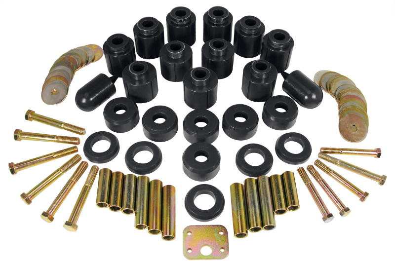 Jeep TJ Suspension Lift Kit - Prothane - 1in Lift Body Mount Kit - Black - `97-`01 Jeep TJ Suspension Lift Kit - Prothane - 1in Lift Body Mount Kit - Black - `97-`01