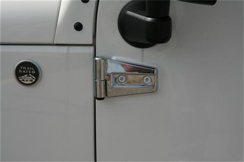 Jeep Wrangler Hinge Covers - Front and Rear - Putco - Chrome - `07-`18