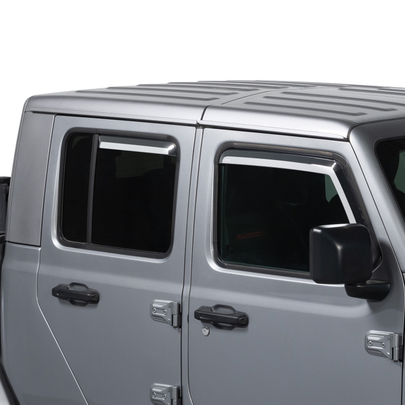 Jeep Wrangler Window Visors - Putco - Element - Chrome - `18-`26