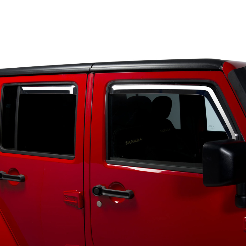 Jeep Wrangler Window Visors - Putco - Element - Chrome - `18-`26