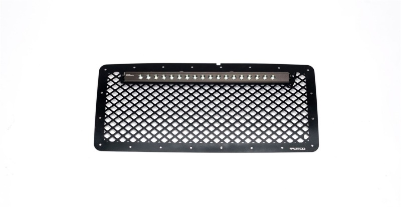 Jeep Wrangler Grille Insert - Putco - Designer FX w/ 20in Luminix Light Bar - Black - `07-`18
