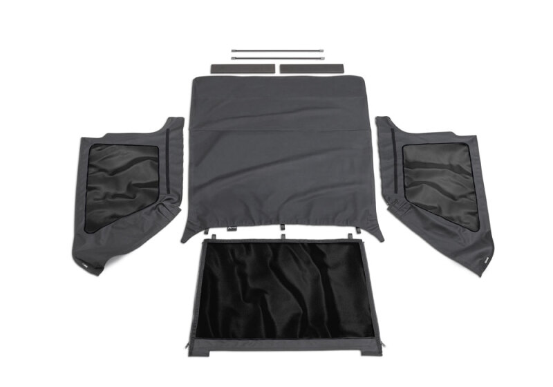 Jeep Wrangler Frameless Soft Top - Rampage - Frameless Soft Top Kit Sailcloth - Black Diamond - `97-`06