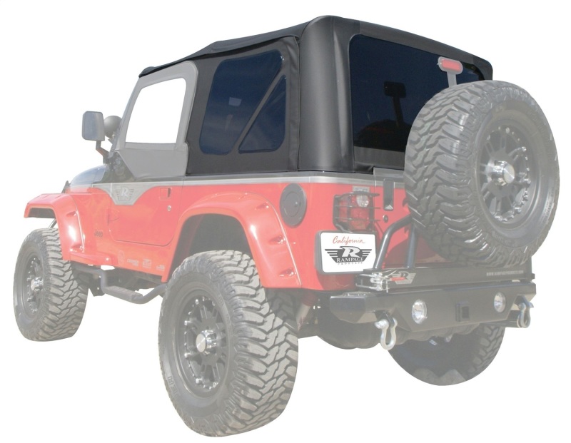 Jeep Wrangler Replacement Soft Top - Rampage - Black Diamond - `97-`06