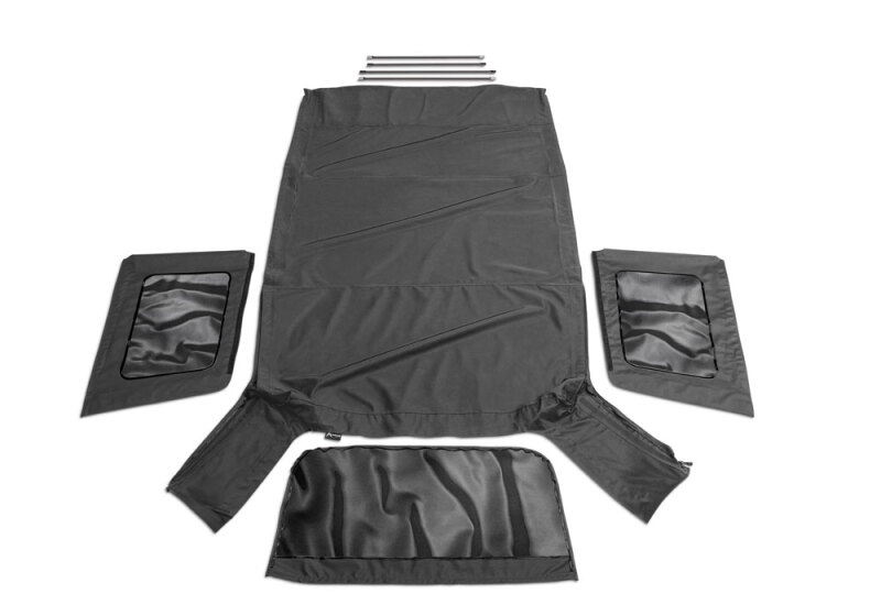 Jeep Wrangler JK Unlimited Soft Top - Rampage - OEM Replacement - Black Diamond - `07-`09