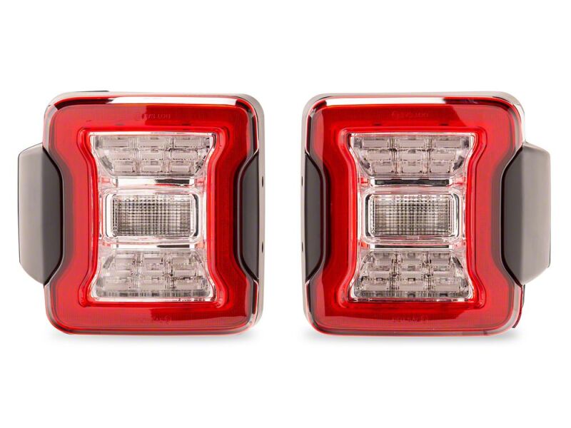 Jeep Wrangler LED Taillights - Raxiom - Clear Housing- Clear Lens - `07-`18