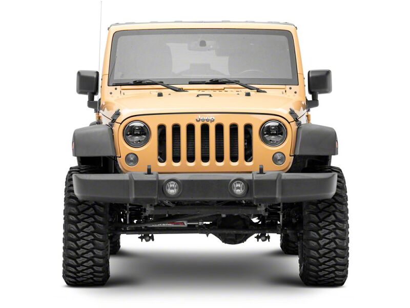 Jeep Wrangler JK LED Headlights - Raxiom - Axial Series DB1 - Black Housing - Clear Lens - `07-`18