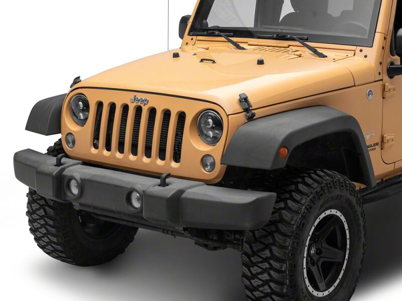 Jeep Wrangler JK LED Headlights - Raxiom - Axial Series DB1 - Black Housing - Clear Lens - `07-`18