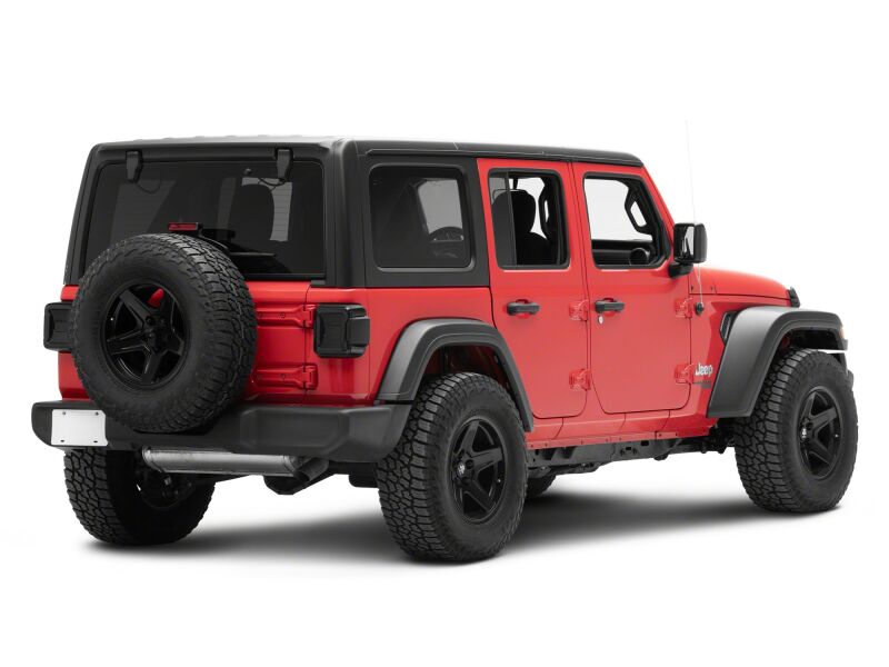 Jeep Wrangler LED Taillights - Raxiom - Red Housing, Smoked Lens - `18-`26