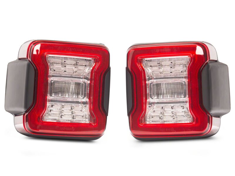 Jeep Wrangler JL LED Taillights - Raxiom - Clear - `18-`26