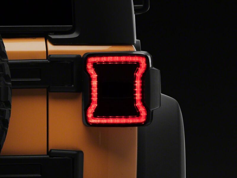 Jeep Wrangler JK LED Taillights - Raxiom - Axial Series JL Style - Smoked - `07-`18