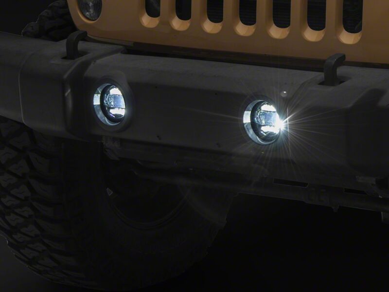 Jeep Wrangler JK Fog Lights - Raxiom - LED Angel Eye - Amber and White - `07-`18