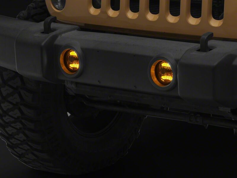 Jeep Wrangler JK Fog Lights - Raxiom - LED Angel Eye - Amber and White - `07-`18