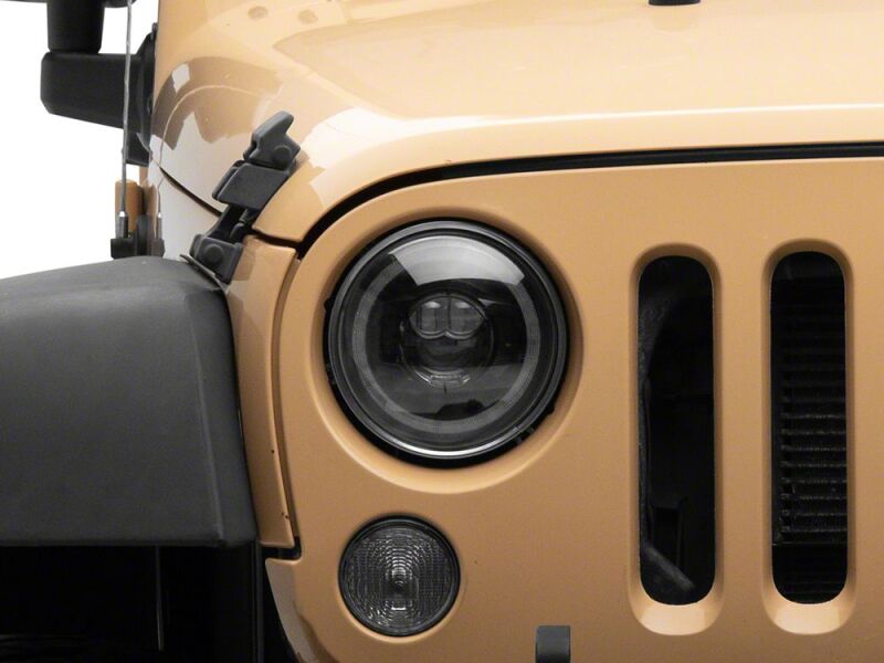 Jeep Wrangler JK LED Headlights - Raxiom - V2 Dragon Eye - Black Housing - `07-`18