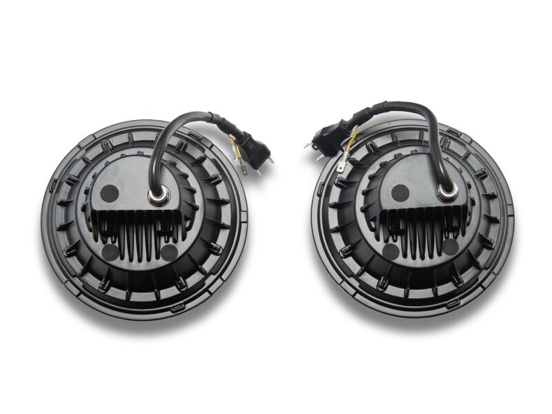 Jeep Wrangler JK LED Headlights - Raxiom - Hi Output LED/Angel Eye DRL/Black Housing/Clear Lens - `07-`08