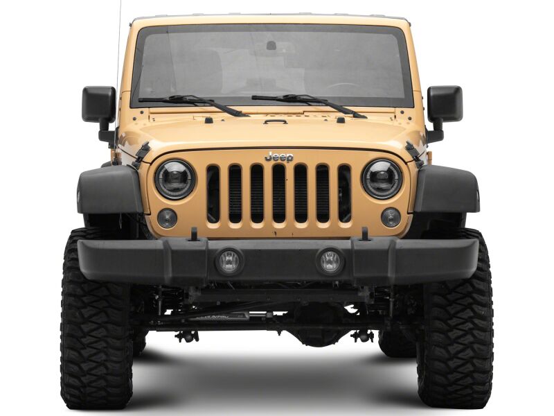 Jeep Gladiator LED Headlights - Raxiom - HiOutput LED with Angel Eye DRL - Black-Clear - `20-`26