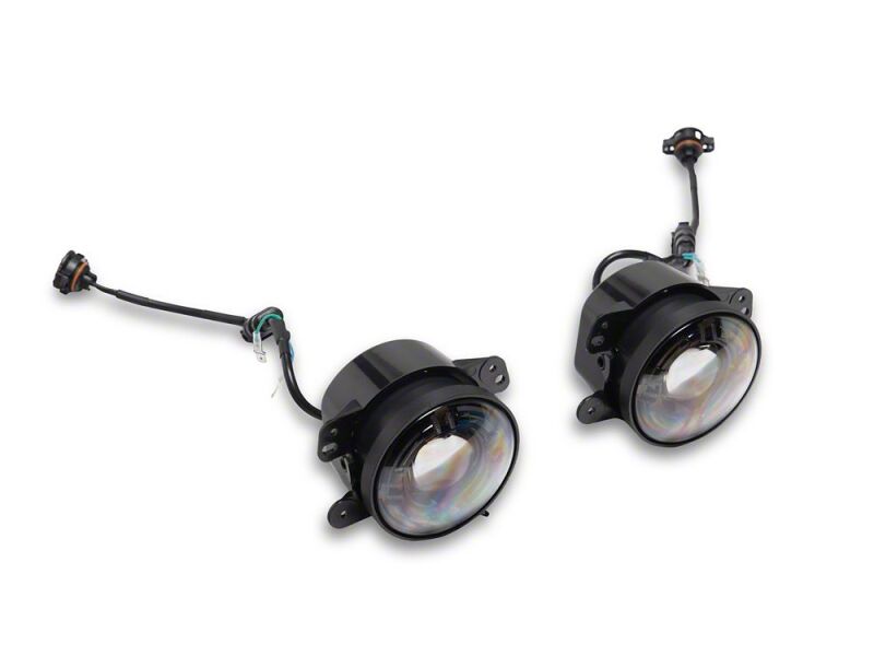 Jeep Wrangler JK Fog Lights - Raxiom - V2 LED Switchback with Amber Turn Signal and Halo Rings - `07-`18