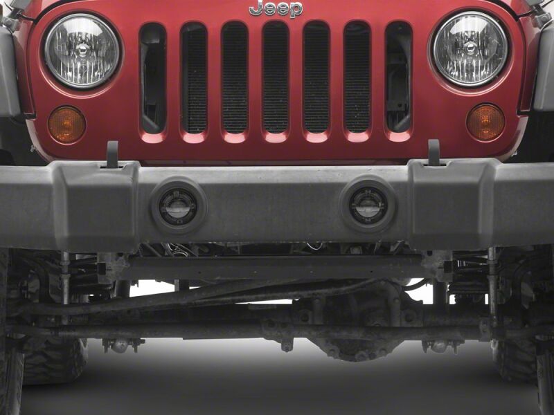 Jeep Wrangler JK Fog Lights - Raxiom - V2 LED Switchback with Amber Turn Signal and Halo Rings - `07-`18