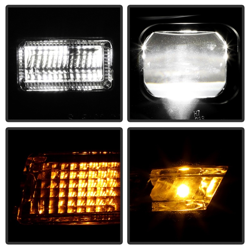 Jeep Grand Cherokee Headlights - SPYDER - High-Power LED, APEX Series, Projector, Factory HID - Black - `14-`21