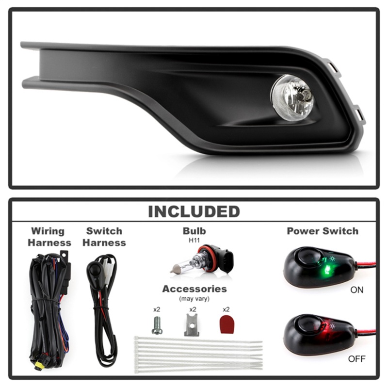 Jeep Compass Fog Lights - SPYDER - OEM Style - Clear - `22-`25