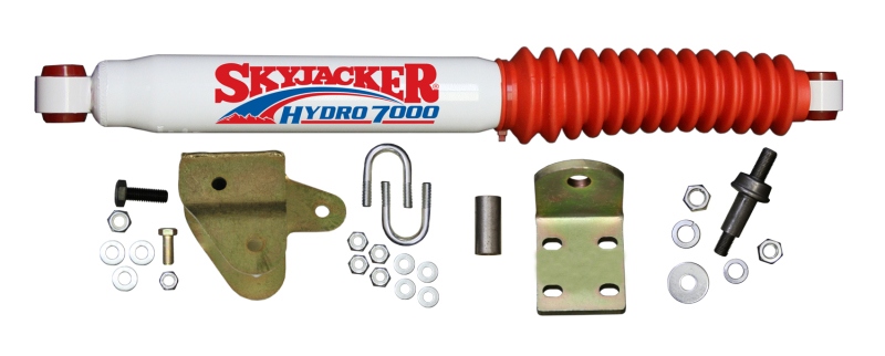Jeep Wrangler Steering Damper Kit - Skyjacker - White with Red - `97-`06 Jeep Wrangler Steering Damper Kit - Skyjacker - White with Red - `97-`06