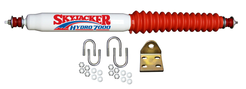 Jeep Wrangler Steering Damper Kit - Skyjacker - White w/Red - `04-`06 Jeep Wrangler Steering Damper Kit - Skyjacker - White w/Red - `04-`06