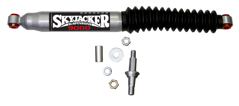 Jeep Wrangler Steering Damper Kit - Skyjacker - Silver with Black Boot - `04-`06 Jeep Wrangler Steering Damper Kit - Skyjacker - Silver with Black Boot - `04-`06