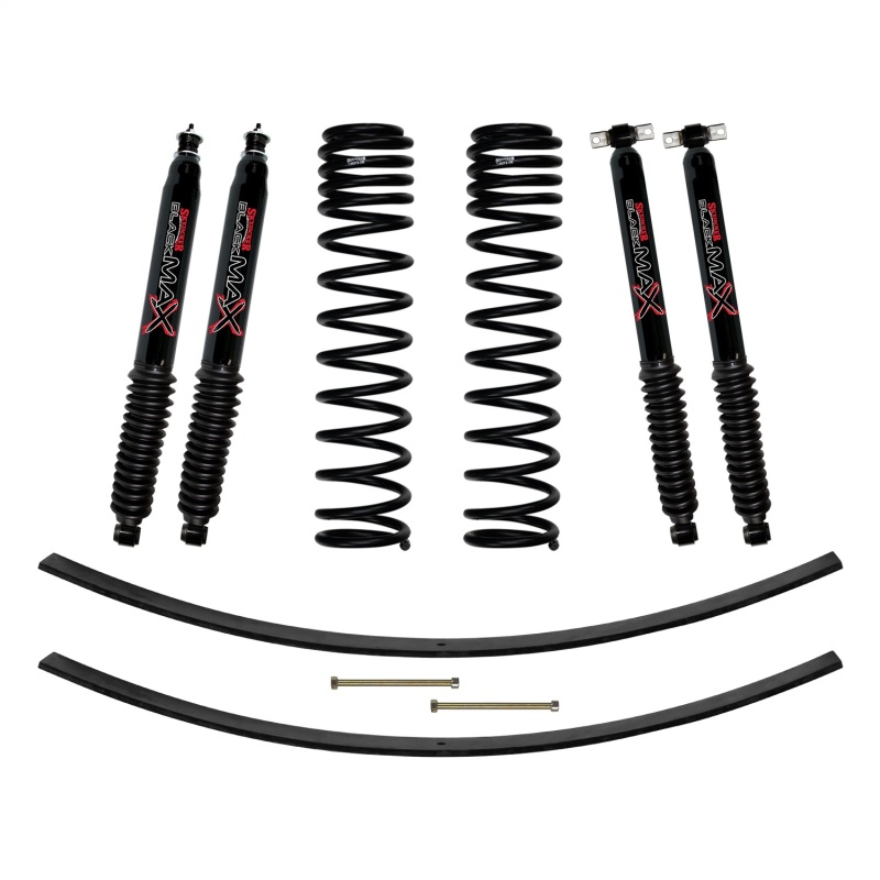 Jeep XJ Suspension Lift Kit - Skyjacker - Dual Rate Long Coil + Add-A-Leafs + Black Max Shocks - `84-`01 Jeep XJ Suspension Lift Kit - Skyjacker - Dual Rate Long Coil + Add-A-Leafs + Black Max Shocks - `84-`01