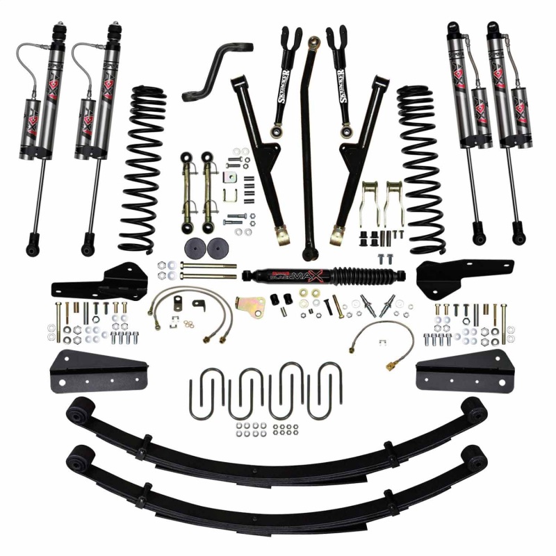 Jeep Cherokee Suspension Lift Kit - Skyjacker - 4.5in RR2 LT ADX with ADX 2.0 Remote Reservoir Monotube Shocks - `84-`01