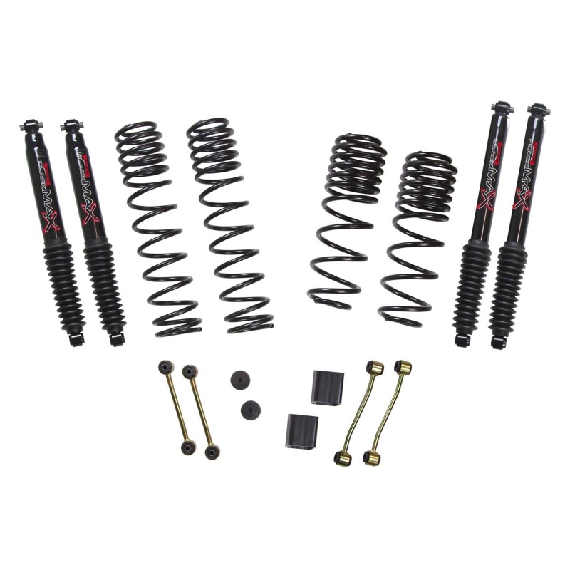 Jeep Wrangler 4XE Suspension Lift Kit - Skyjacker - Long Travel 2.5in Coil System w/ Black MAX Shocks - Black - `21-`23