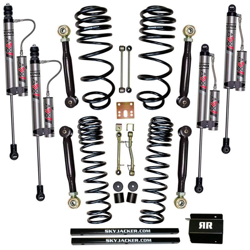 Jeep Wrangler TJ Suspension Lift Kit - Front + Rear - Skyjacker - 2.5 in. Kit with ADX 2.0 Remote Reservoir Monotube Shocks - 2003