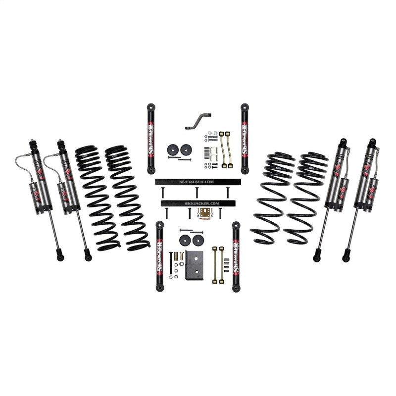 Jeep Wrangler TJ Suspension Lift Kit - Front + Rear - Skyjacker - ADX 2.0 Remote Reservoir Shocks - `97-`02