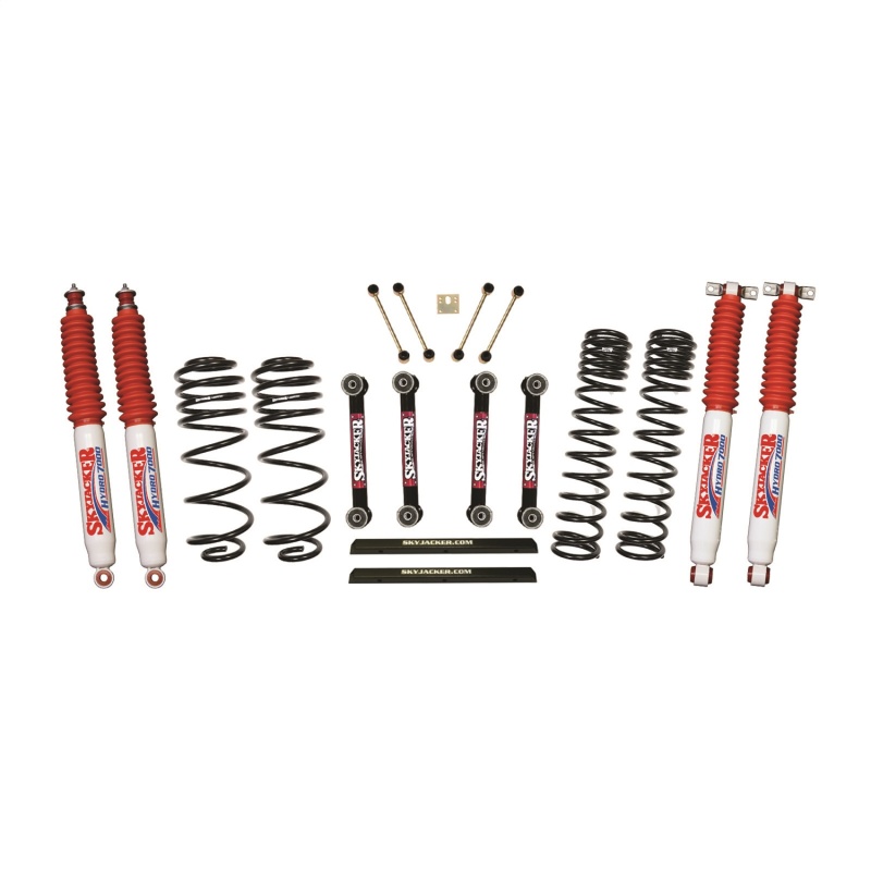 Jeep TJ Suspension Lift Kit - Front + Rear - Skyjacker - 4in Dual Rate Long Travel w/ Hydro 7000 Shocks - `97-`02