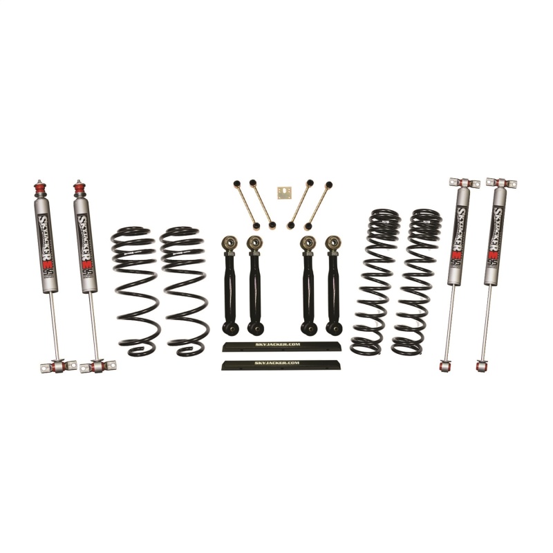 Jeep TJ Suspension Lift Kit - Skyjacker - D-Rate Long Travel + M95 Monotube Shocks - `97-`02