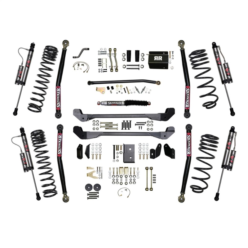 Jeep Wrangler TJ Suspension Lift Kit - Skyjacker - 4 Inch Lift, ADX 2.0 Remote Reservoir Shocks - `97-`06