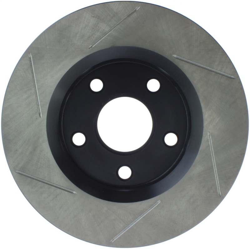 Jeep Wrangler Brake Rotors (1) - Front Left - Stoptech - Slotted Sport - Black - `07-`18