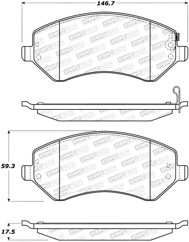 Jeep Liberty Brake Pads - Stoptech - Street Select - `02-`07