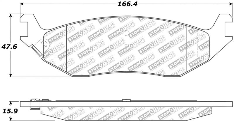 Jeep J8 Brake Pads - Front - Stoptech - Street Select - `08-`11