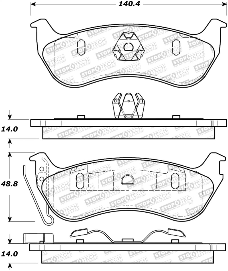 Jeep Liberty Brake Pads - Stoptech - Street Select - `03-`07
