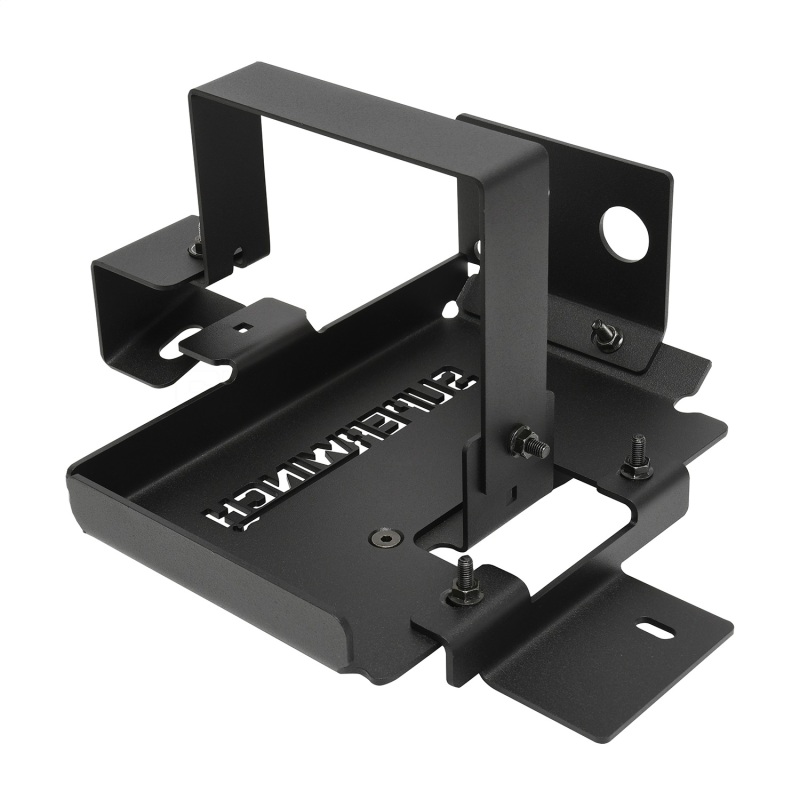 Jeep Gladiator Auxiliary Battery Mount - Superwinch - AuxBatteryKit, Battery Tray - Black/Red - `18-`24