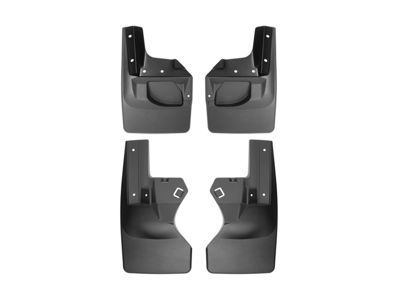 Jeep Gladiator Mud Flaps - WeatherTech - No-Drill DigitalFit - Black - `20-`27