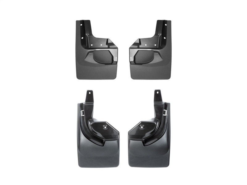 Jeep Wrangler Mudflaps - Front + Rear - WeatherTech - No-Drill DigitalFit - Black - `24-`26