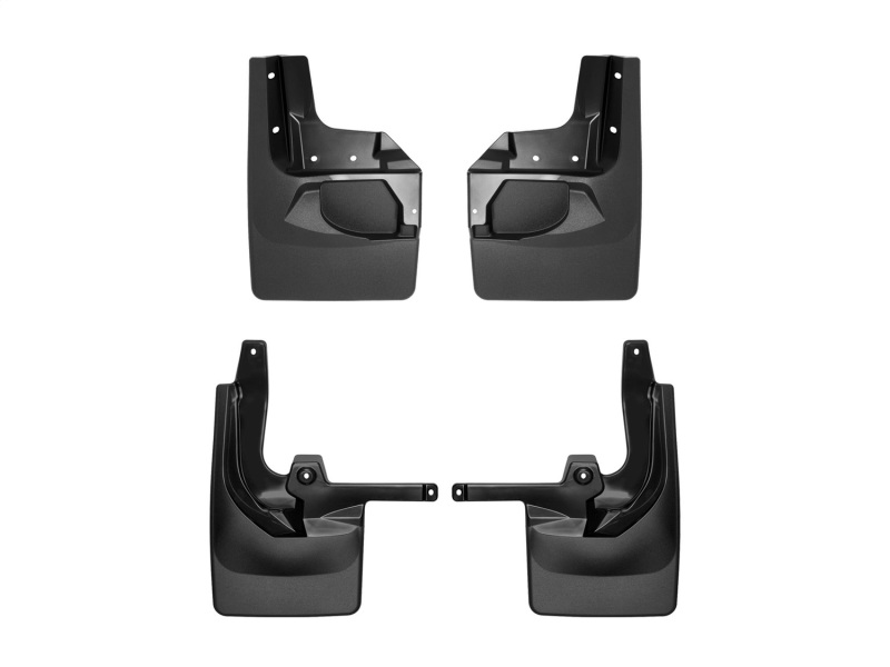 Jeep Wrangler Mud Flap Kit - Front + Rear - WeatherTech - No-Drill DigitalFit - Black - `18-`22