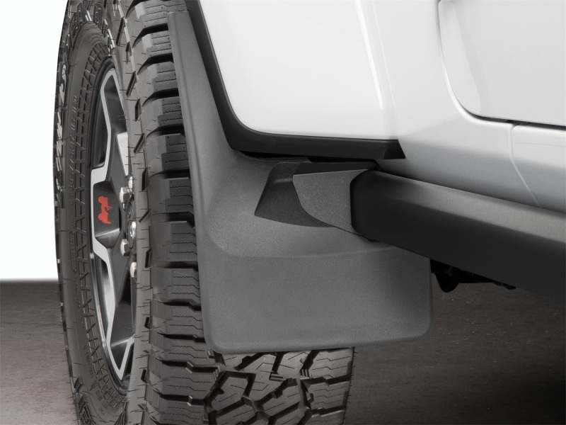 Jeep Gladiator No-Drill Mudflaps - WeatherTech - DigitalFit, QuickTurn Fastening System - Black - `20-`27