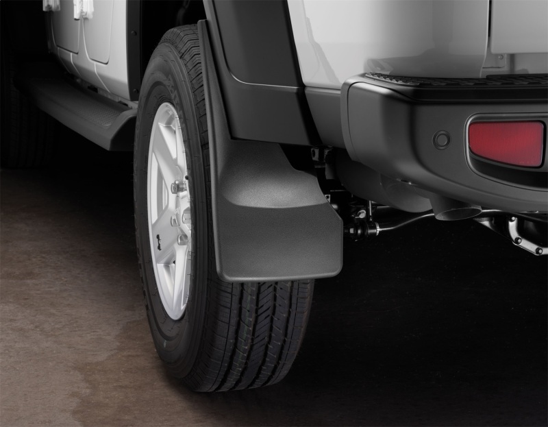 Jeep Gladiator Mud Flaps - WeatherTech - No-Drill DigitalFit - Black - `20-`27