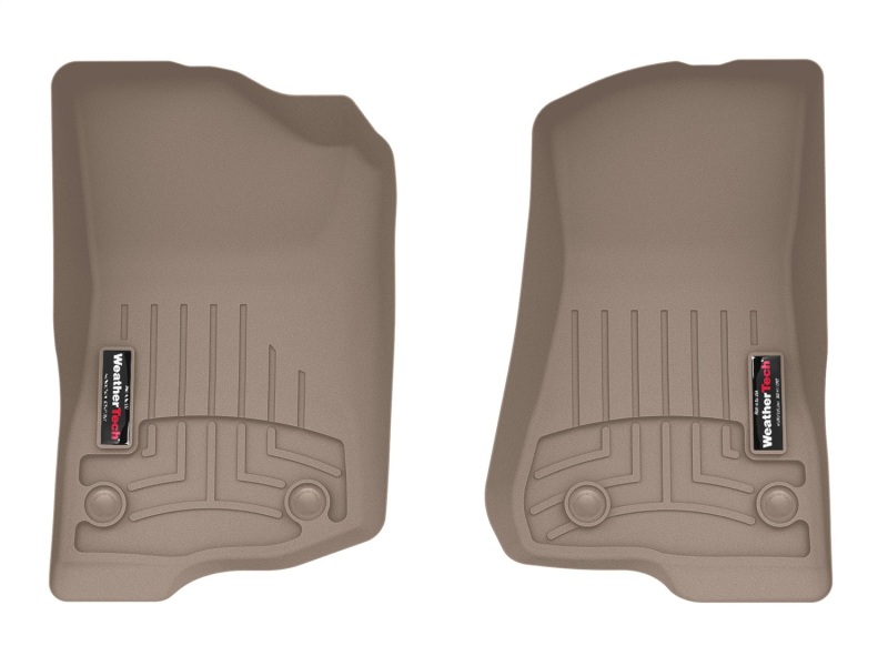 Jeep Wrangler Unlimited FloorLiner - Front - WeatherTech - DigitalFit - Tan - `18-`27