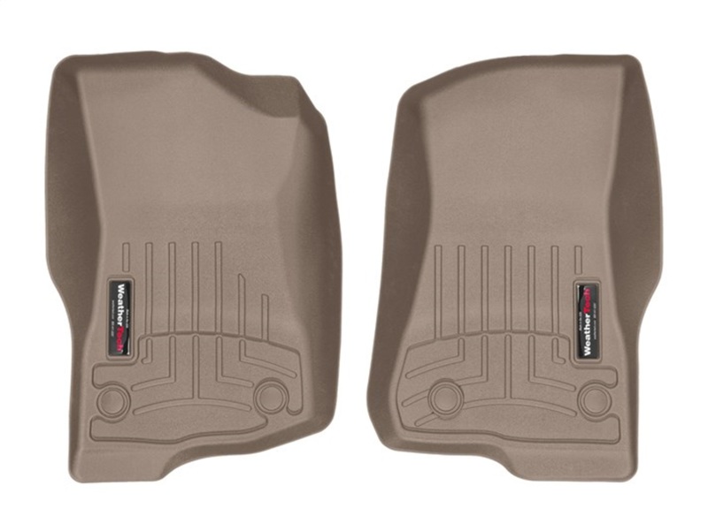 Jeep Wrangler Unlimited FloorLiner - Front - WeatherTech - DigitalFit - Tan - `18-`27