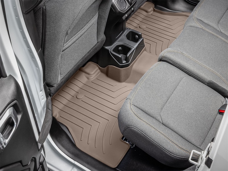 Jeep Wrangler Unlimited Floor Mat - Rear - WeatherTech - FloorLiner HP - Tan - `19-`27