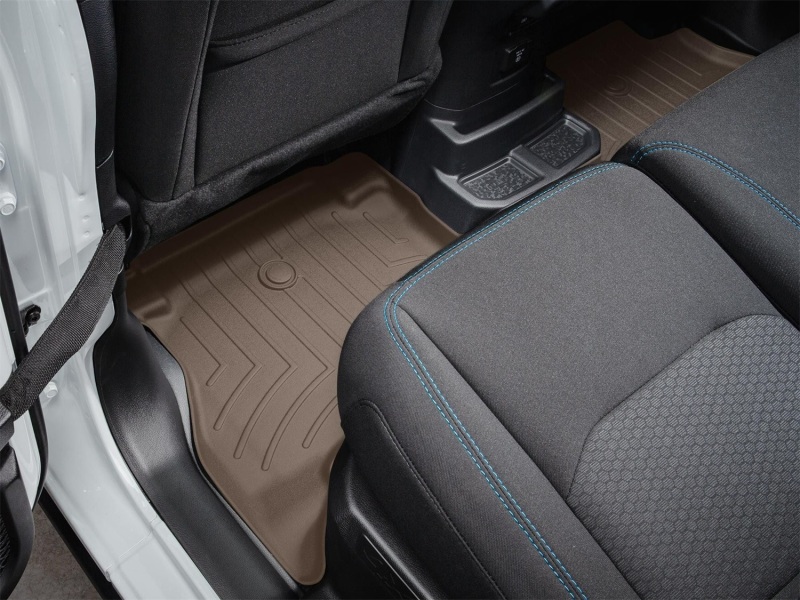 Jeep Wrangler 4xe Floor Mats - Rear - WeatherTech - FloorLiner DigitalFit - Tan - `21-`27