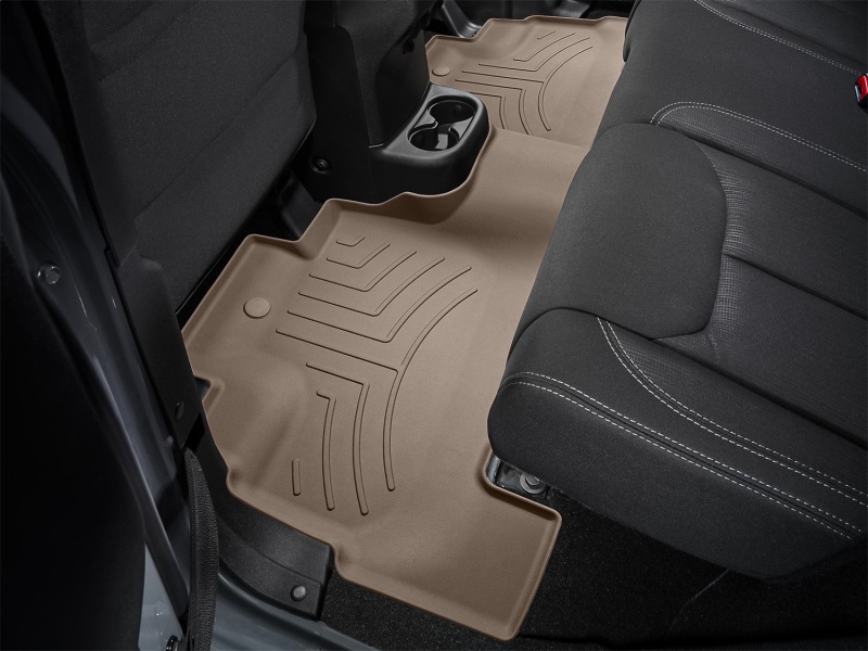 Jeep Wrangler JK Unlimited Floor Mat Set - Rear - WeatherTech - FloorLiner HP - Tan - `18-`27